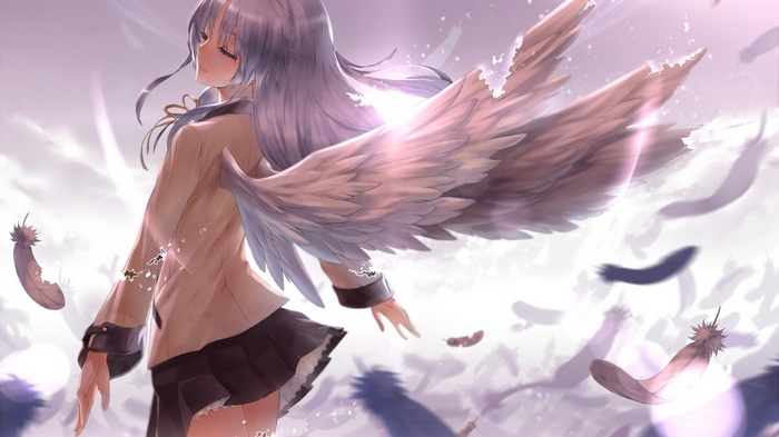 Angel Tachibana Kanade Angel Beats Anime Anime Girls Wings