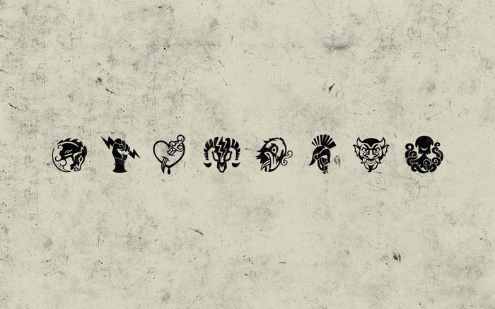BioShock Infinite Symbols on Textured Background