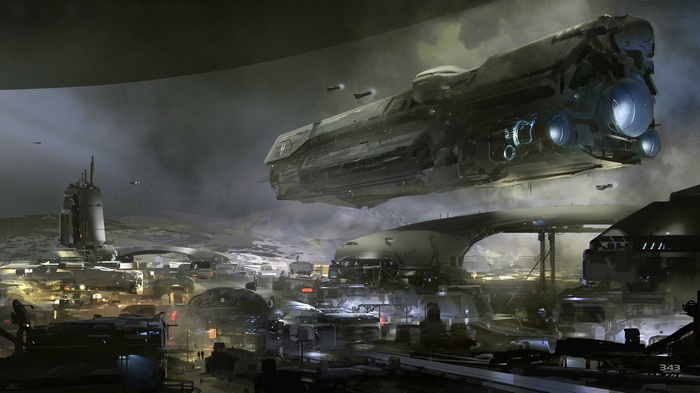 Halo 5: Guardians UNSC Infinity concept art