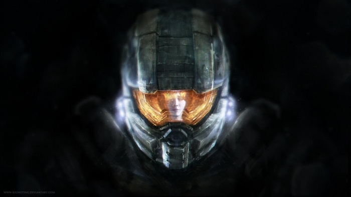 Halo 4 Master Chief Helmet Artwork