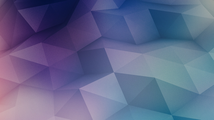 Abstract low poly geometric digital art with violet and blue hues