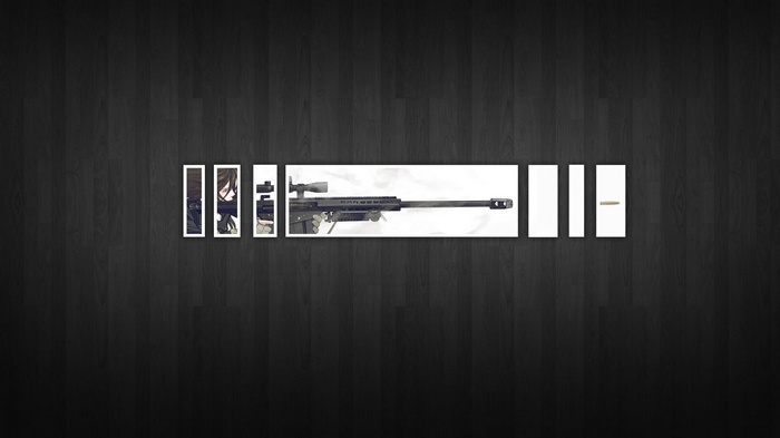 Sniper Rifle and Anime Girls Collage
