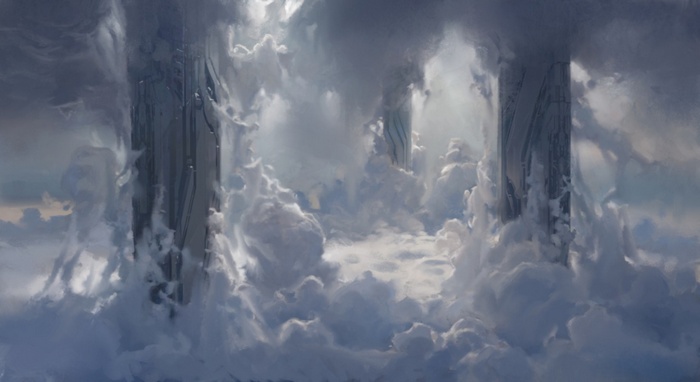 Halo structures emerging from clouds