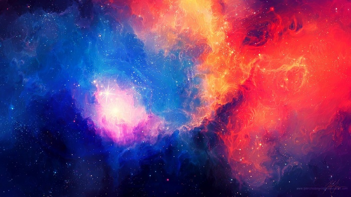 Universe Stars Space Art Galaxy Colorful TylerCreatesWorlds Abstract Digital Art Nebula Space
