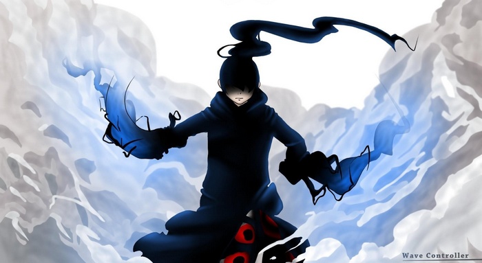 Baam from Tower of God with blue energy