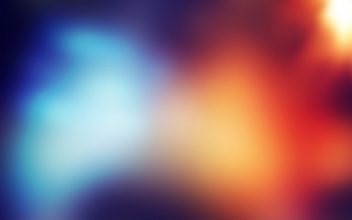 Abstract gradient of blue, orange, and red colors