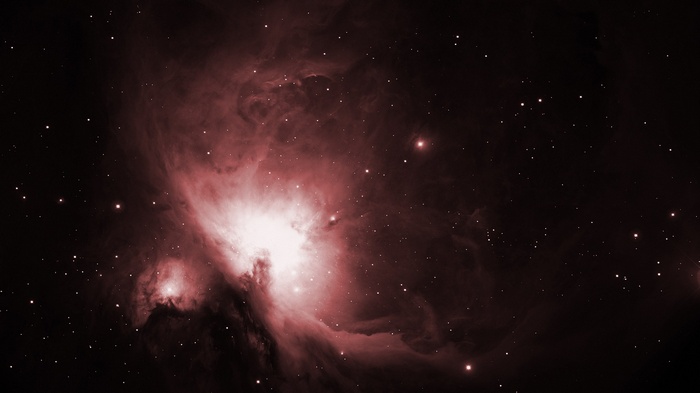 The Orion Nebula in deep space with stars