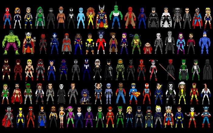 pixel art Marvel Comics pixels superhero