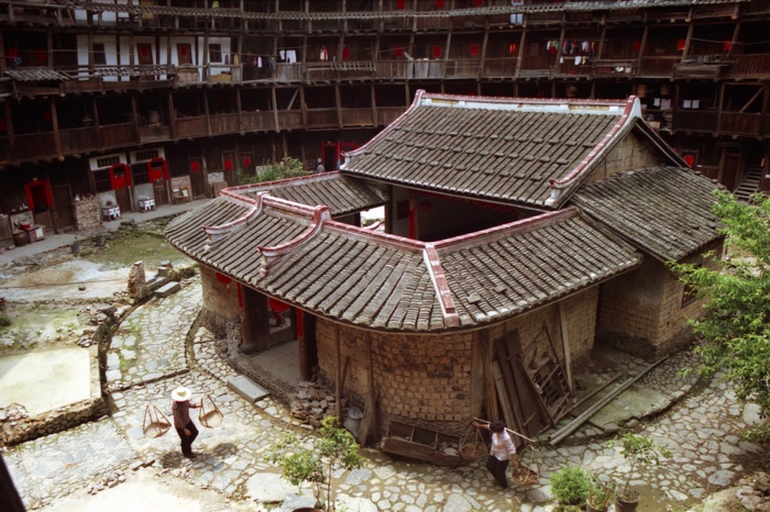 Traditional Chinese Tulou architecture in Fujian, China