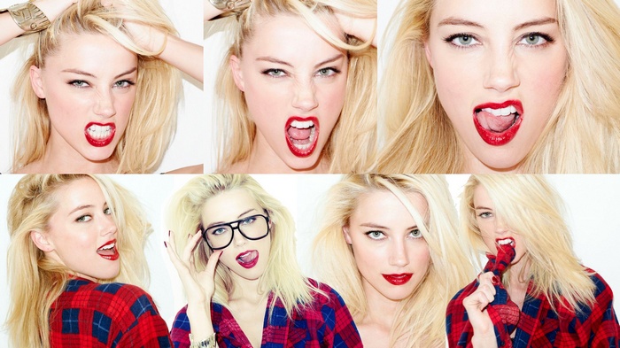 Amber Heard collage with multiple poses