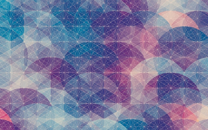Abstract geometric pattern with circles and triangles