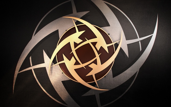 Ninjas In Pyjamas logo with abstract design