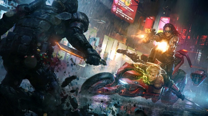 Last Man Standing: Killbook of a Bounty Hunter cyberpunk scene