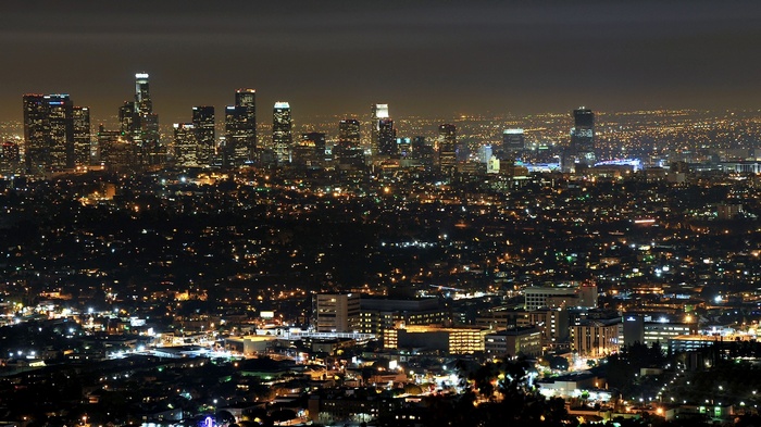 Los Angeles cityscape at night