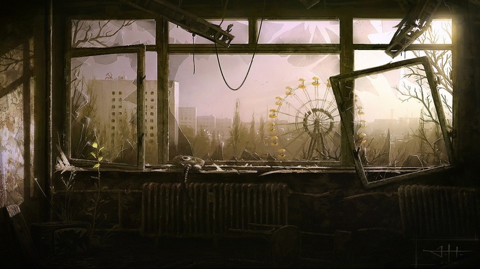 Abandoned Pripyat with Ferris Wheel