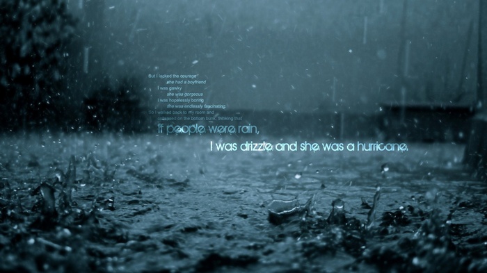 Quote about rain and hurricanes