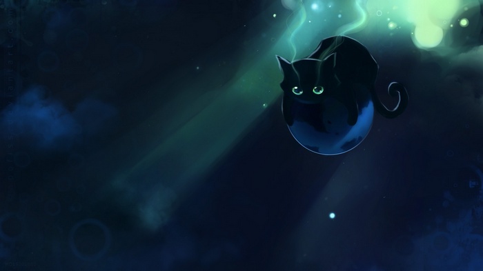 Bubbles Apofiss Animals Cat Fantasy Art