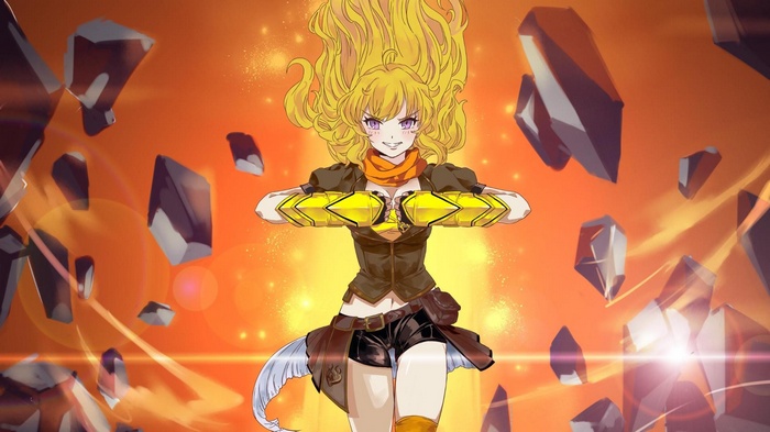 Yang Xiao Long from RWBY in action