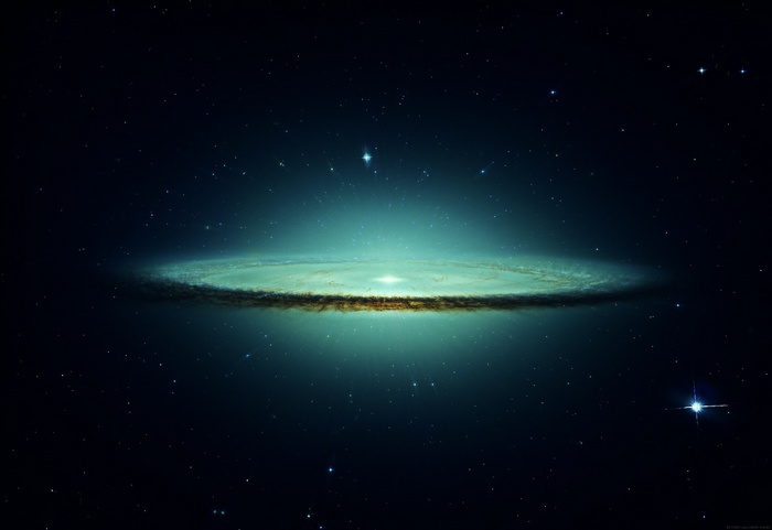 The Sombrero Galaxy in deep space