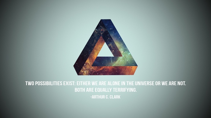 Penrose Triangle Optical Illusion Quote Typography