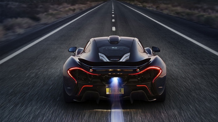 McLaren P1 with Nitro on a Desert Road