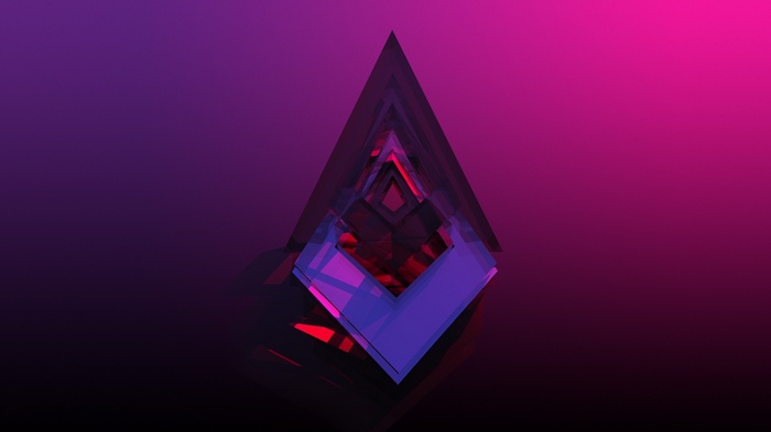 Abstract geometric shapes with purple and pink gradient