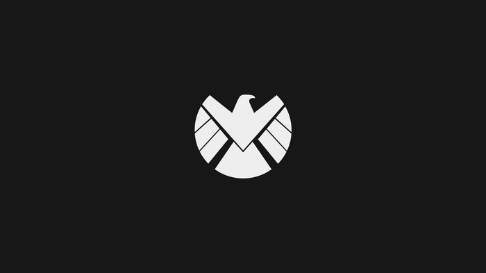 S.H.I.E.L.D. logo on black background