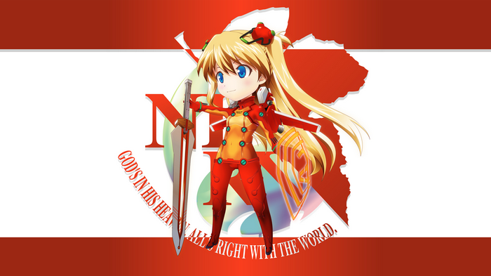 Asuka Langley Soryu with Sword and Shield