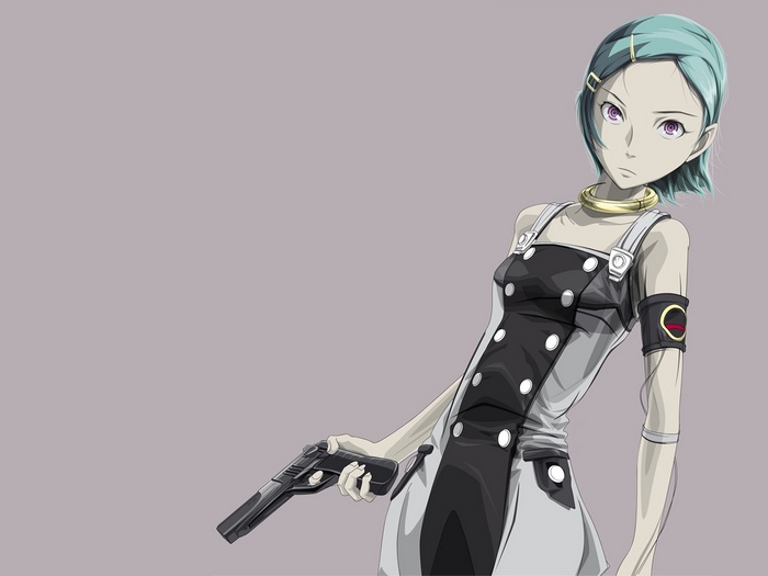 Eureka Seven Anime Girl with Gun