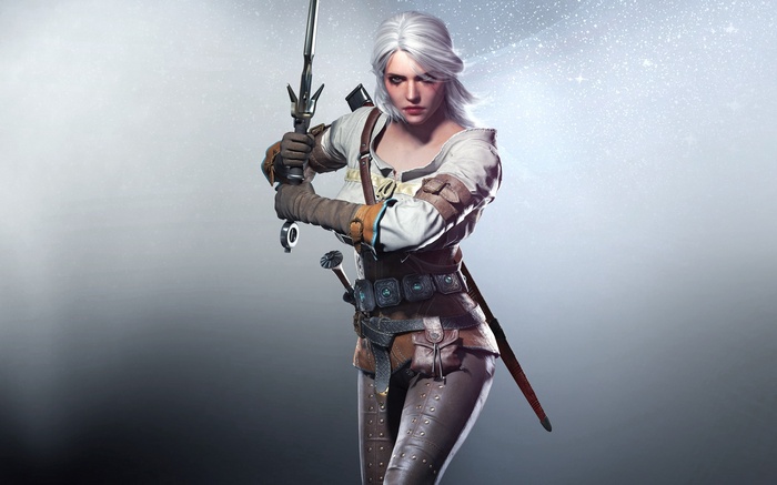 Ciri from The Witcher 3: Wild Hunt with a sword