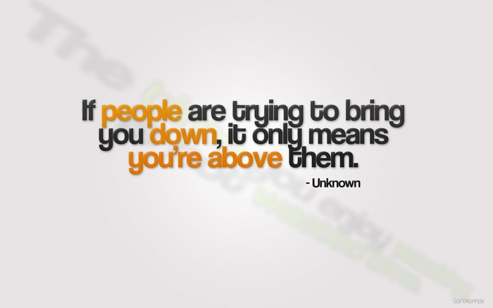 Motivational quote about being above others