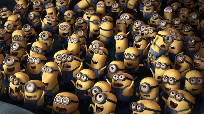 A large group of Minions from Despicable Me
