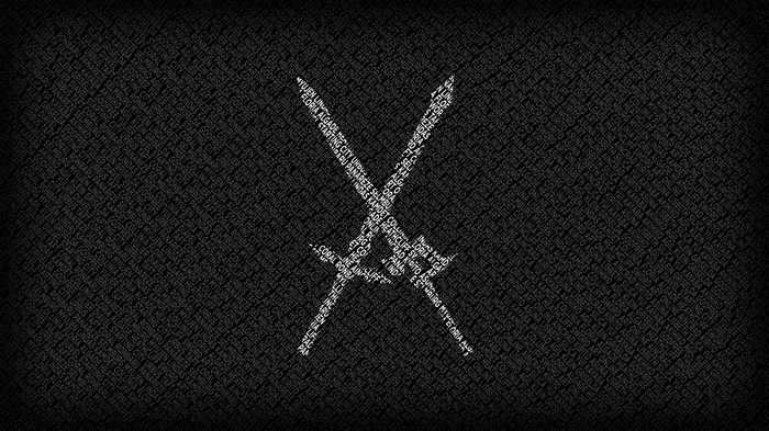 Sword Art Online swords on a dark background
