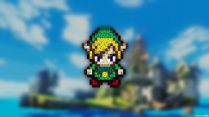 Pixel art of Link from The Legend of Zelda