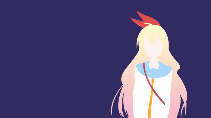 Chitoge Kirisaki from Nisekoi with blonde hair and red ribbon