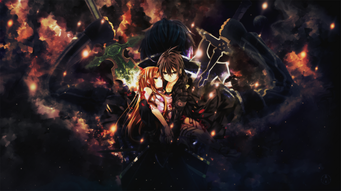 Kirigaya Kazuto and Yuuki Asuna from Sword Art Online