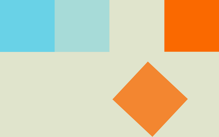 Abstract geometric shapes with blue and orange colors