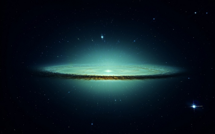 The Sombrero Galaxy in Deep Space