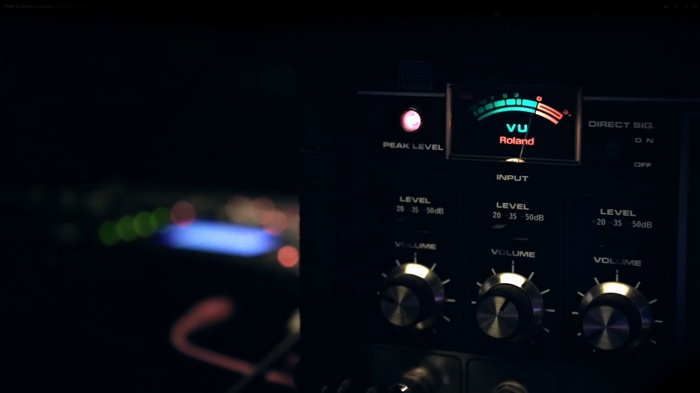 Roland VU Meter and Audio Equipment