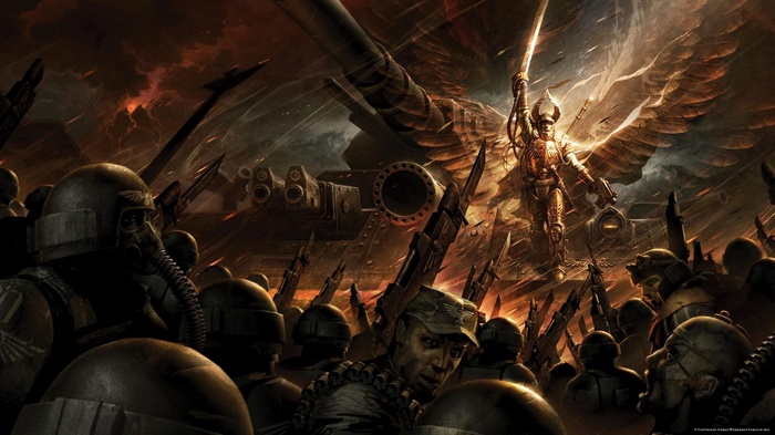 Warhammer 40,000: Imperial Guard with winged figure