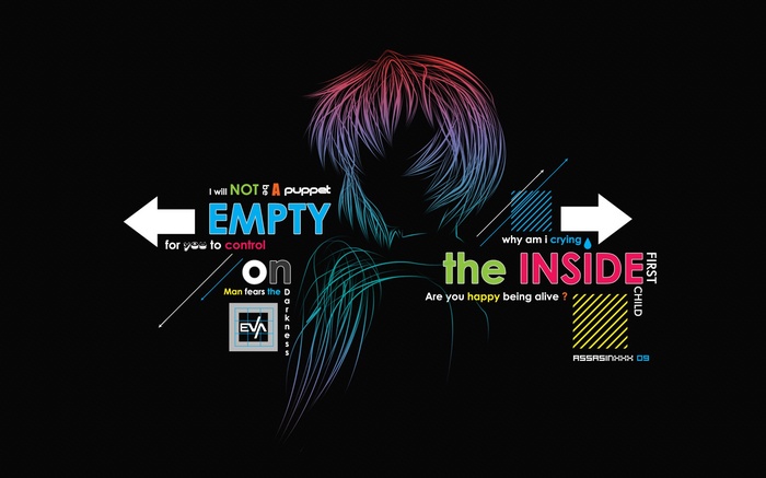 Neon Genesis Evangelion Ayanami Rei Typography