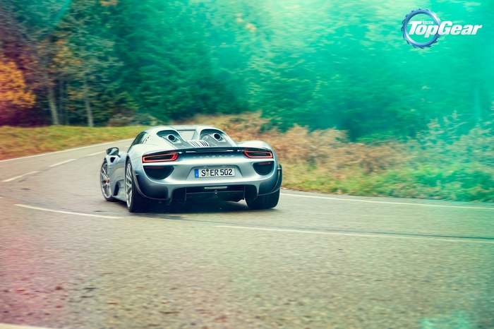 Porsche 918 Spyder on a road