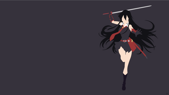 Akame from Akame ga Kill! holding a sword