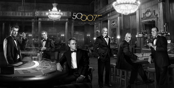 James Bond Actors in a Casino