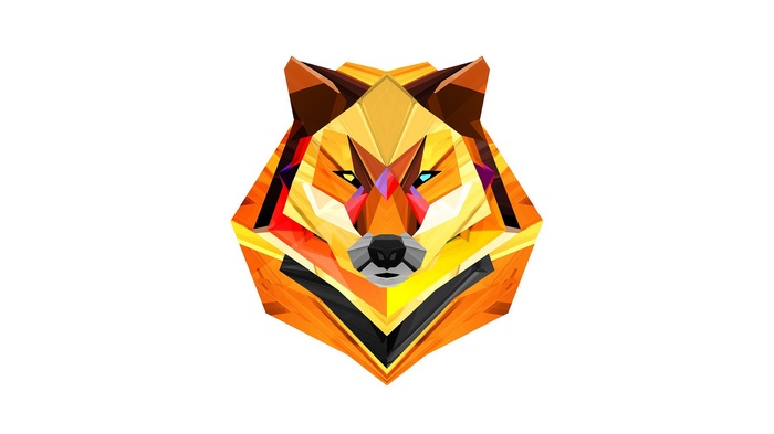 Geometric Wolf Artwork by Justin Maller
