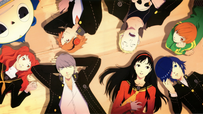 Persona 4 characters lying on the floor