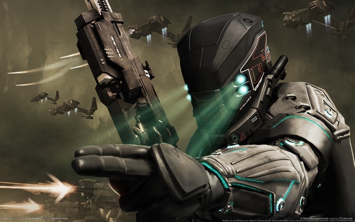 Command and Conquer Tiberium Soldier with Spaceships
