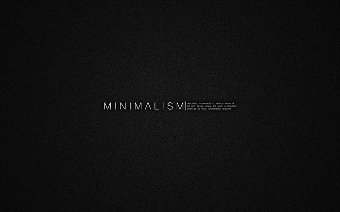 Minimalism text on dark background