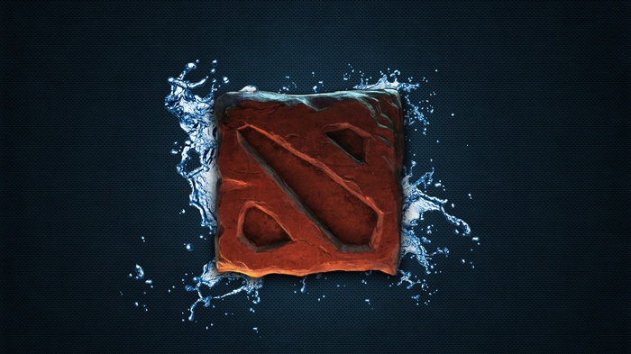 Dota 2 logo with water splashes
