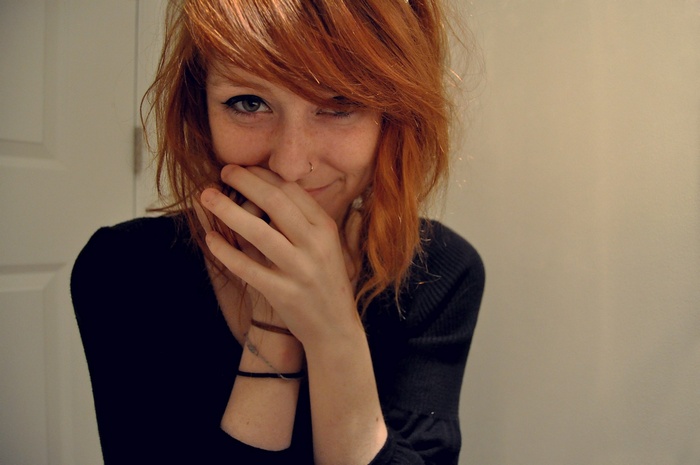 Kathryn-Leigh Beckwith with red hair